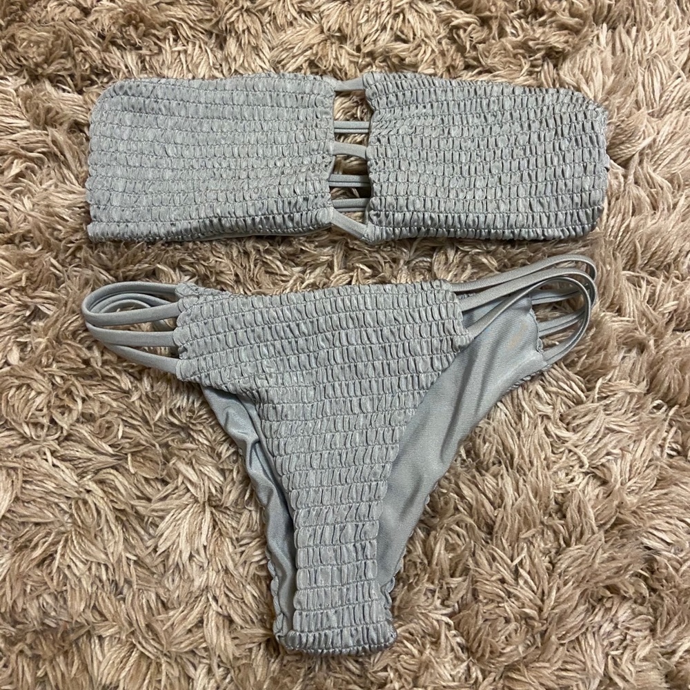 zaful grey bikini